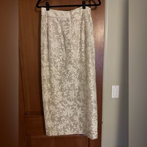 Fully lined Kenzo gold brocade skirt